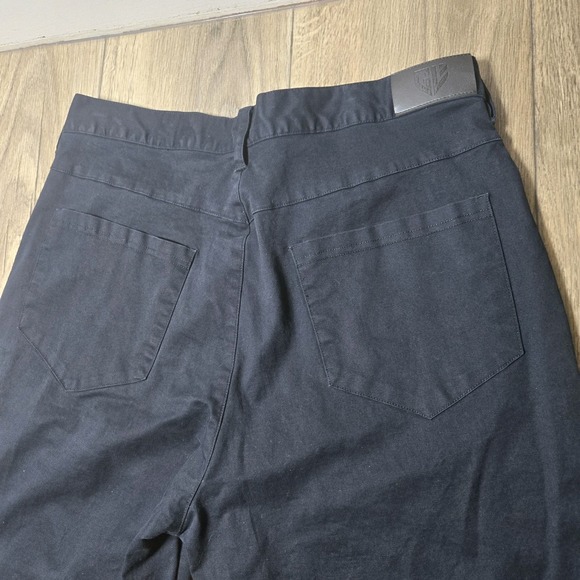 Graham Luxe Golf Pants Mens 34x32 Black Performance Chino Straight Nylon Stretch - Picture 11 of 12